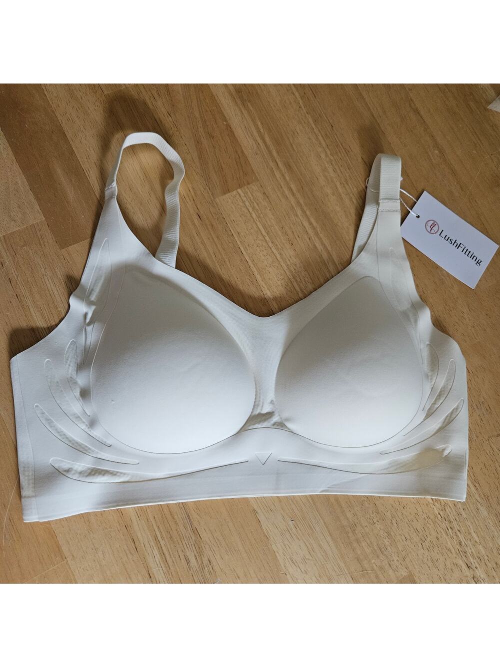 LushFitting Bra Powerful Push-Up Seamless Bra Pure Beige NWT